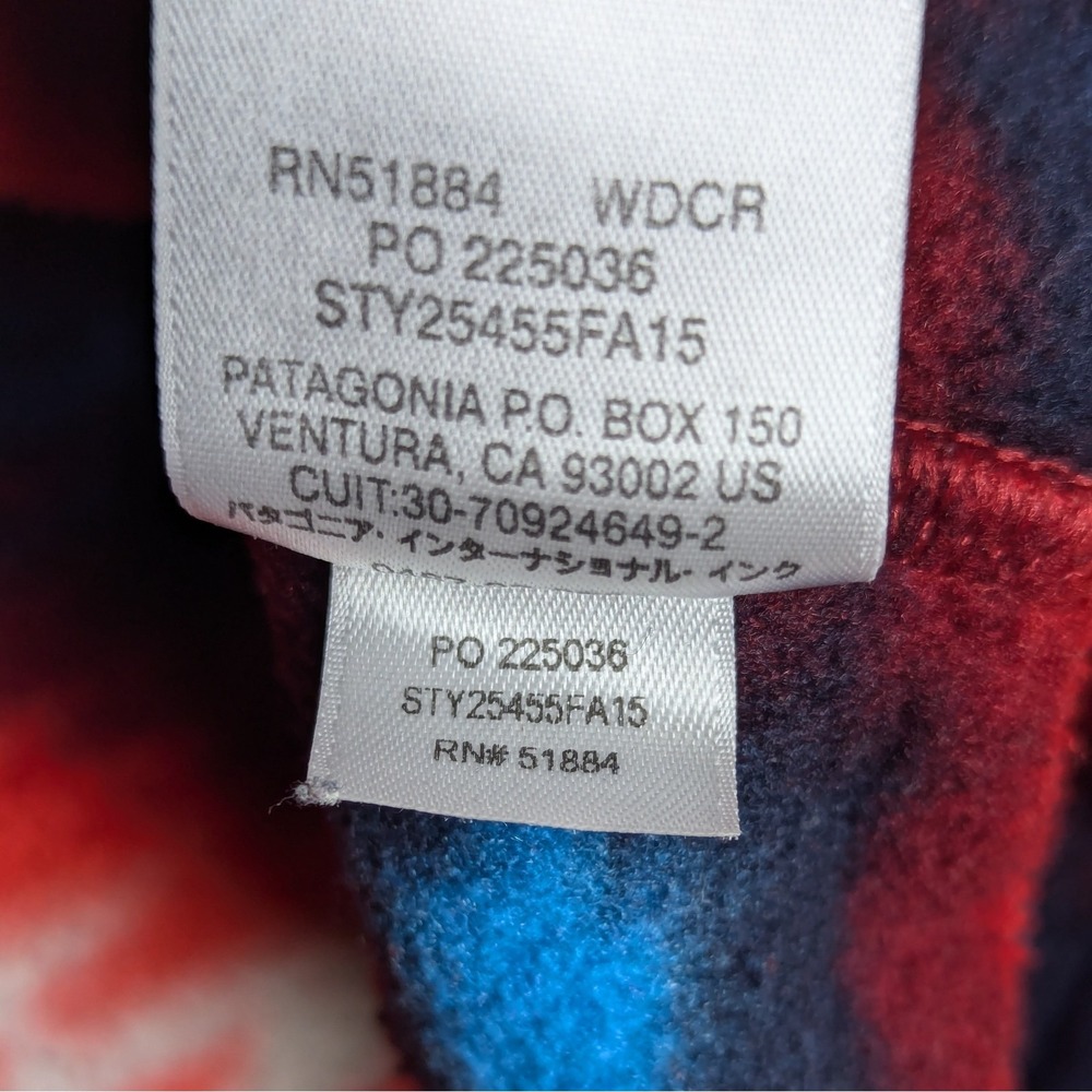 Patagonia Womens Synchilla Snap T Fleece Pullover Red Wild Desert Aztec Medium - Picture 6 of 8